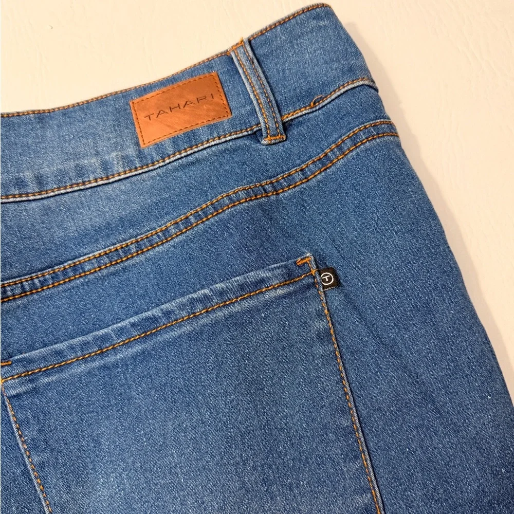 Tahari Alicia Women’s Capri Jeans Double‎ Button Stretch NWT 22W